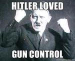 This picture couldn't be more inaccurate. Hitler was a strong advocate of gun deregulation.