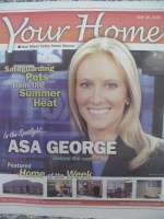 Asa George was the cover story for the May 29, 2008 edition of the Times Community Newspapers' "Your Home" magazine, written by Gery L. Deer