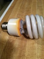 20W CFL Bulb from Gery Deer's kitchen.   Photo by Gery L. Deer