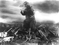 Gozilla's original appearance in Japan, 1954. He appeared in America a year later.