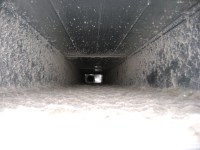 Air duct before cleaning.