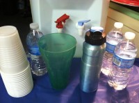 Gery and his family used the green tumbler in the photo to measure the amount of water Lois Deer received. It was filled twice per day - apx 0.5 gallons total.