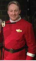 Deer In Headlines author, Gery L. Deer in one of the uniforms designed for Star Trek II-The Wrath of Khan