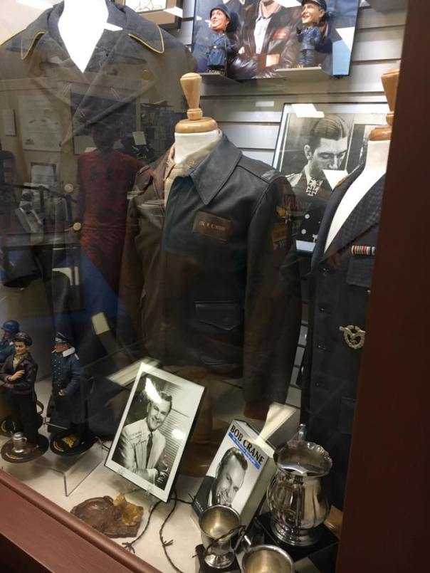 Bob Crane's costume jacket from Hogan's Heroes is on display at the Liberty Aviation Museum in Port Clinton, OH