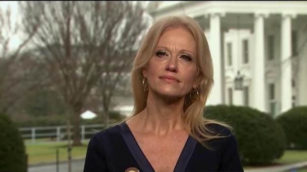 Trump advisor, Kellyanne Conway spins the "alternative facts" from the White House.  Photo courtesy NBC News
