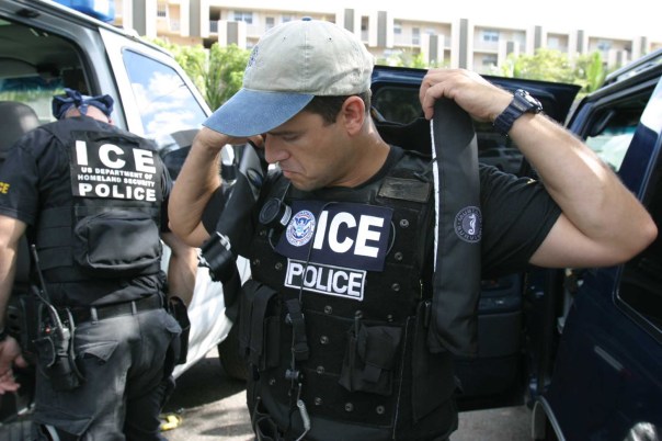 U.S. Immigration and Customs Enforcement (ICE) SWAT officers.
